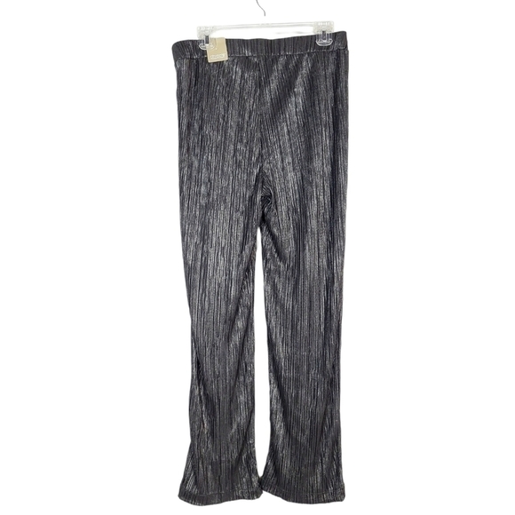 CHICO'S Foil Crinkle Pleated Pants NWT - Picture 2 of 6